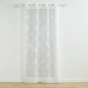 Voilage a oeillets 140 x 240 cm voile sablé brodé Berry Blanc