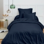 Drap Housse 90x190 cm 1 Place 100% Coton 57 Fils/cm² Bonnet 30 cm Bleu nuit