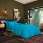 Housse de couette 1 place 140 x 200 cm – Coton 57 fils – Cyan