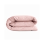 Housse de couette 1 place 140 x 200 cm – Coton 57 fils – Rose Dragée