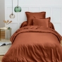 Drap Housse 90x190 cm 1 Place 100% Coton 57 Fils/cm² Bonnet 30 cm Paprika