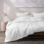 Housse de couette 240 x 220 cm Grand Hôtel Signature Blanc — Percale de coton peigné 80 fils/cm²