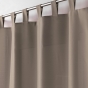 Rideau a passants 140 x 260 cm polyester uni essentiel Taupe