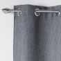 Rideau a oeillets 140 x 260 cm chambray uni newton Anthracite