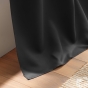 Rideau occultant à œillets 140 x 180 cm – Uni Noir– Petite hauteur –