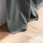 Rideau grande hauteur à œillets 140 x 280 cm – Polyester uni Essentiel Anthracite