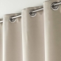 Rideau Occultant Grande Hauteur 135 x 280 cm – Uni Ivoire – À Œillets