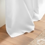 Rideau à œillets petite hauteur 140 x 180 cm – polyester uni essentiel – Blanc