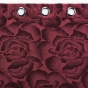 Rideau à Œillets 140 x 260 cm – Jacquard – Rosalina Bordeaux
