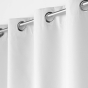 Rideau a oeillets 140 x 260 cm 100% occultant/microfibre unie obscure Blanc