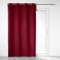 Rideau a oeillets 140 x 260 cm 100% occultant/microfibre unie obscure Bordeaux