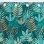 Rideau déco à oeillets 140 x 260 cm polyester imprimé Ornella Emeraude