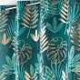 Rideau déco à oeillets 140 x 260 cm polyester imprimé Ornella Emeraude