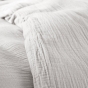 Parure de lit en Gaze de Coton 260 x 240 cm + 2 Taies 65 x 65 cm Epure Perle