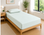 Drap Housse 90x190 cm 1 Place 100% Coton 57 Fils/cm² Bonnet 30 cm Menthe