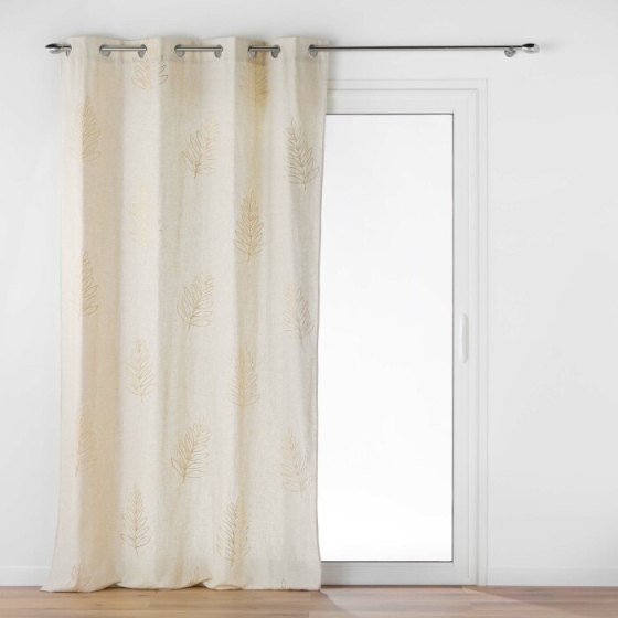 Rideau a oeillets 140 x 240 cm polyester et lin Venus