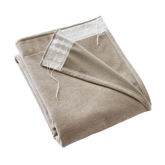 Rideau occultant 140 x 260 cm – Galon fronceur couture invisible – Blackout & Polaire – BJORN Beige