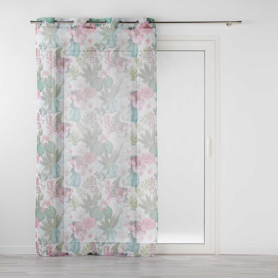 Voilage à œillets – 140 x 240 cm – Voile sablé imprimé Anabella