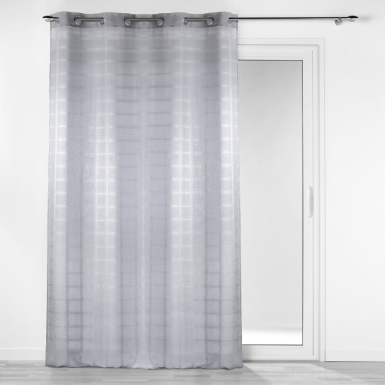 Panneau a oeillets 140 x 240 cm voile sable candide Gris