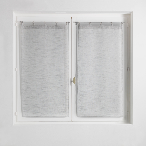 Paire droite anneaux 2 x 60 x 90 cm voile tisse milza Gris