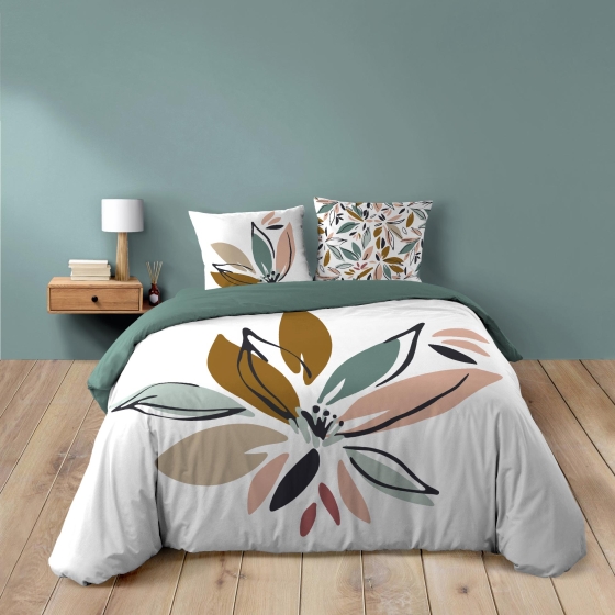 Housse de couette 240 x 220 cm + 2 taies – Coton 42 fils – OCTAVIA