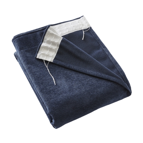 Rideau occultant 140 x 260 cm – Galon fronceur couture invisible – Blackout & Polaire – BJORN Bleu