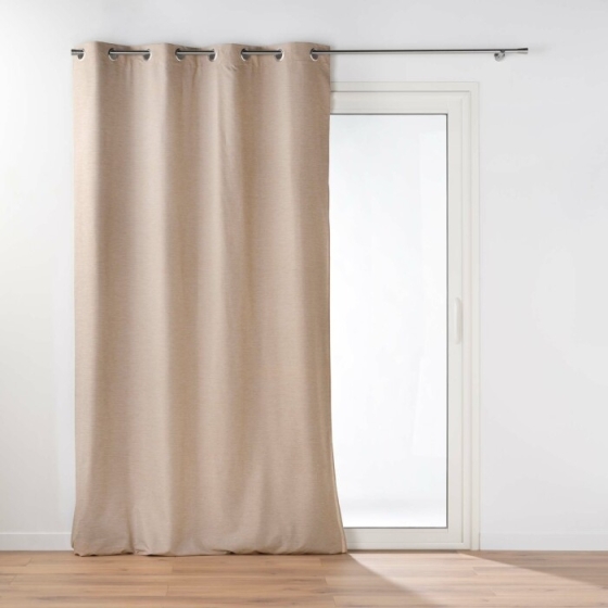 Rideau occultant/thermique/phonique doublure amovible 140 x 260 cm Coverline Beige