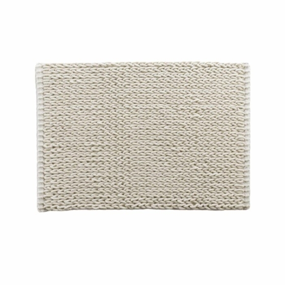 Tapis de bain 50 x 80 cm polycoton jacquard tisse isalis Sans