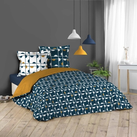 Parure 3 p. 240 x 220 cm imprime 42 fils allover gabi Sans