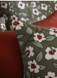 Taie d’oreiller 60 x 60 cm gaze de coton imprimée FLORA – Romarin