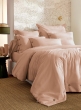 Housse de couette 240 x 220 cm + 2 taies 65 x 65 cm 100% percale de coton 120 fils PERRINE – Blush