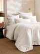 Housse de couette 240 x 220 cm + 2 taies 65 x 65 cm 100% percale de coton 120 fils PERRINE – Blanc