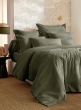 Taie d’oreiller volant plat 50 x 70 cm 100% coton Percale unie PERRINE Romarin