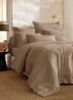 Housse de couette 240 x 220 cm + 2 taies 65 x 65 cm 100% percale de coton 120 fils PERRINE – Ficelle