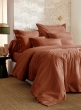 Housse de couette 240 x 220 cm + 2 taies 65 x 65 cm 100% percale de coton 120 fils PERRINE – Tomette