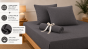 Pack Drap Housse 140 x 190 cm + 2 Taies d’Oreiller 60 x 60 cm Double Gaze de Coton GAÏA Granit