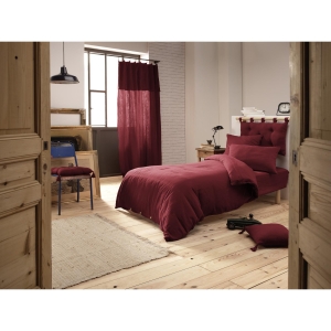 Housse de Couette 140 x 200 cm – Double Gaze de Coton 125 g/m² – Gaïa Bordeaux