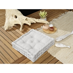 Coussin de sol capitonné 50 x 50 x 10 cm – Coton Déperlant Anti-UV - Nuage