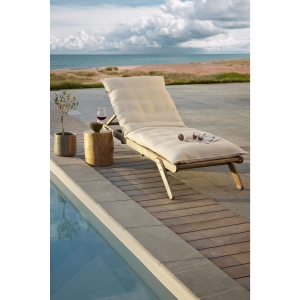 housse de bain de soleil 70 x 190 cm polypropylène naïa ecume