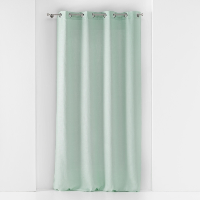 Voilage à oeillets 140 x 240 cm voile tissé Soane Vert menthe