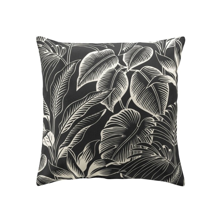 Coussin 45 x 45 cm polyester imprime cabana Noir