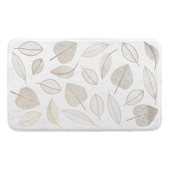 Tapis de bain 45 x 75 cm microfibre imprimee metallisee joya des. place Sans