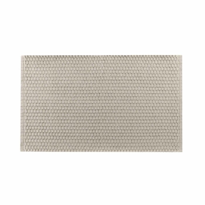 Tapis rectangle 50 x 80 cm coton/polyester tisse alivia Lin