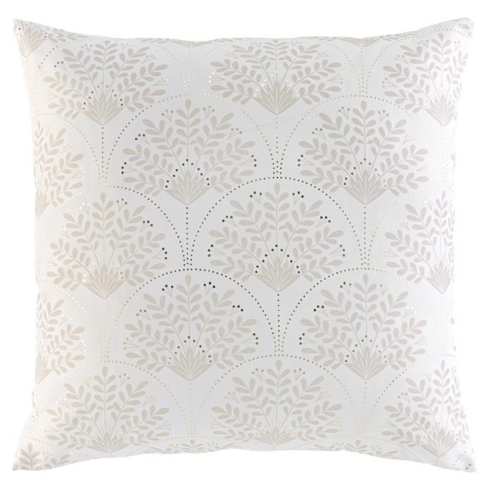 Coussin dehoussable compresse 60 x 60 cm polyester imprime metallise majestia Sans
