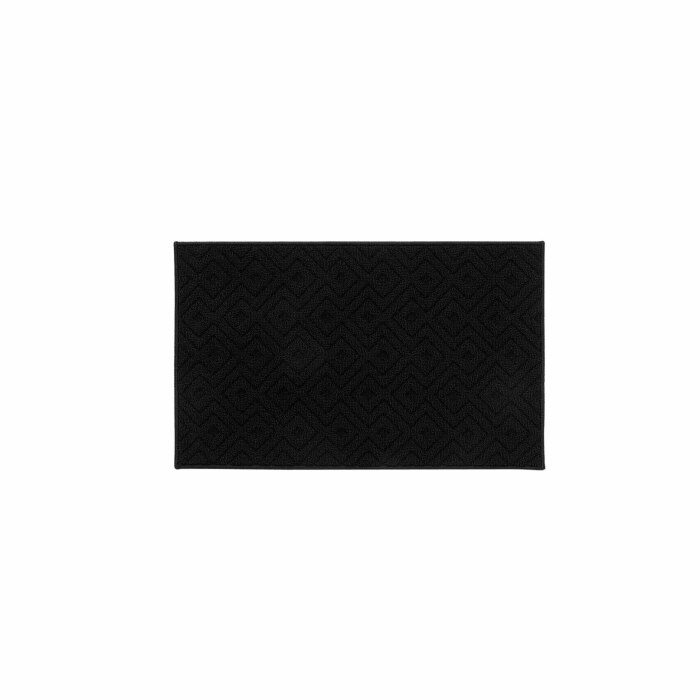 Tapis rectangle 50 x 80 cm bouclette losi Noir