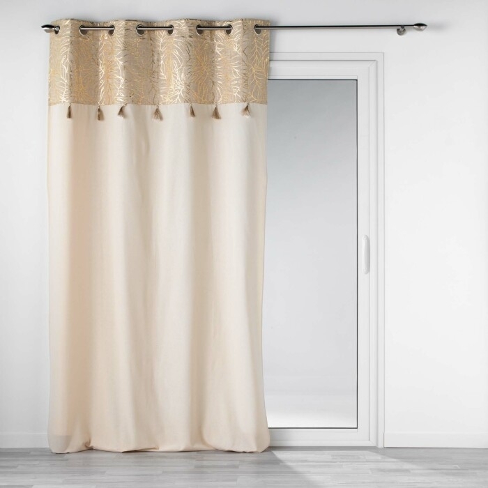 Rideau à Œillets 140 x 240 cm – Polycoton – Solea Or