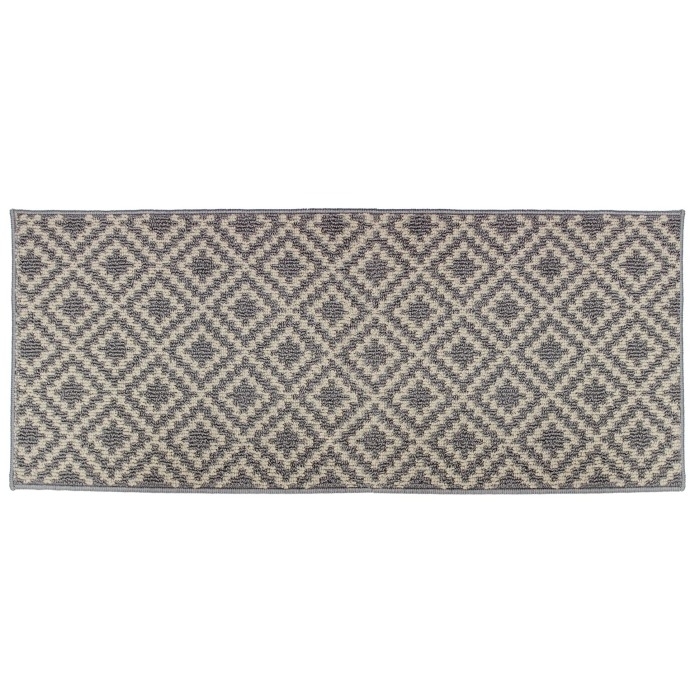 Tapis antidérapant rectangle 50 x 120 cm bouclette Losibi Gris