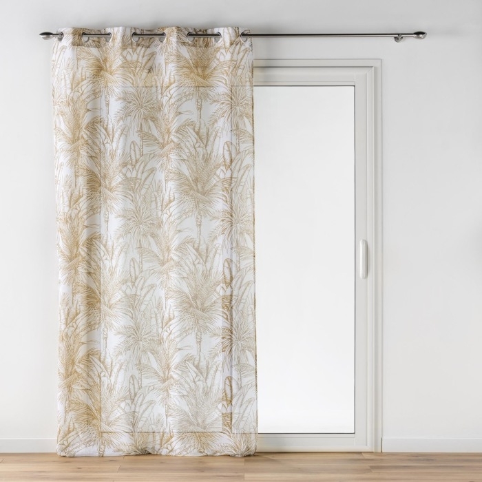 Voilage a oeillets 140 x 240 cm voile sable imprime Dune