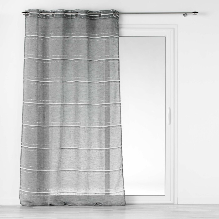 Panneau a oeillets 140 x 240 cm effet lin tisse aloria Sans