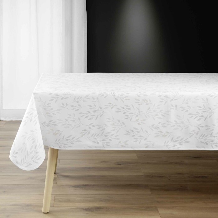 Nappe rectangle 150 x 240 cm polyester imprime metallise lonigold Sans